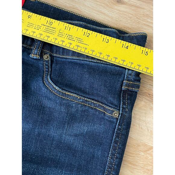 SPANX Flare Bootcut Pants High Rise Pull On Elastic Waist Indigo Blue Medium - Picture 7 of 8